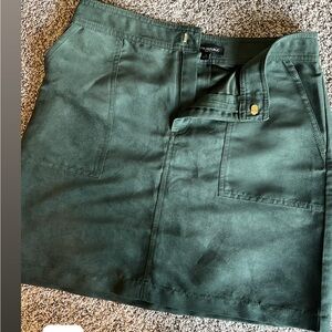 Banana Republic forest green suede-look skirt